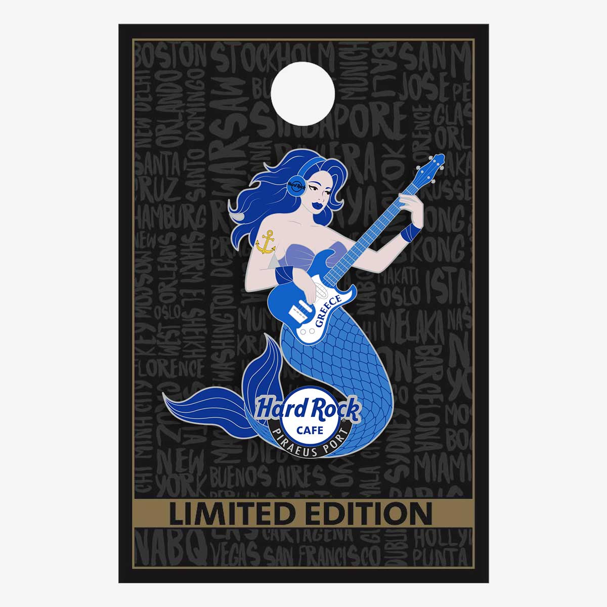 Limited Edition Athens Piraeus Port Mermaid Pin image number 2