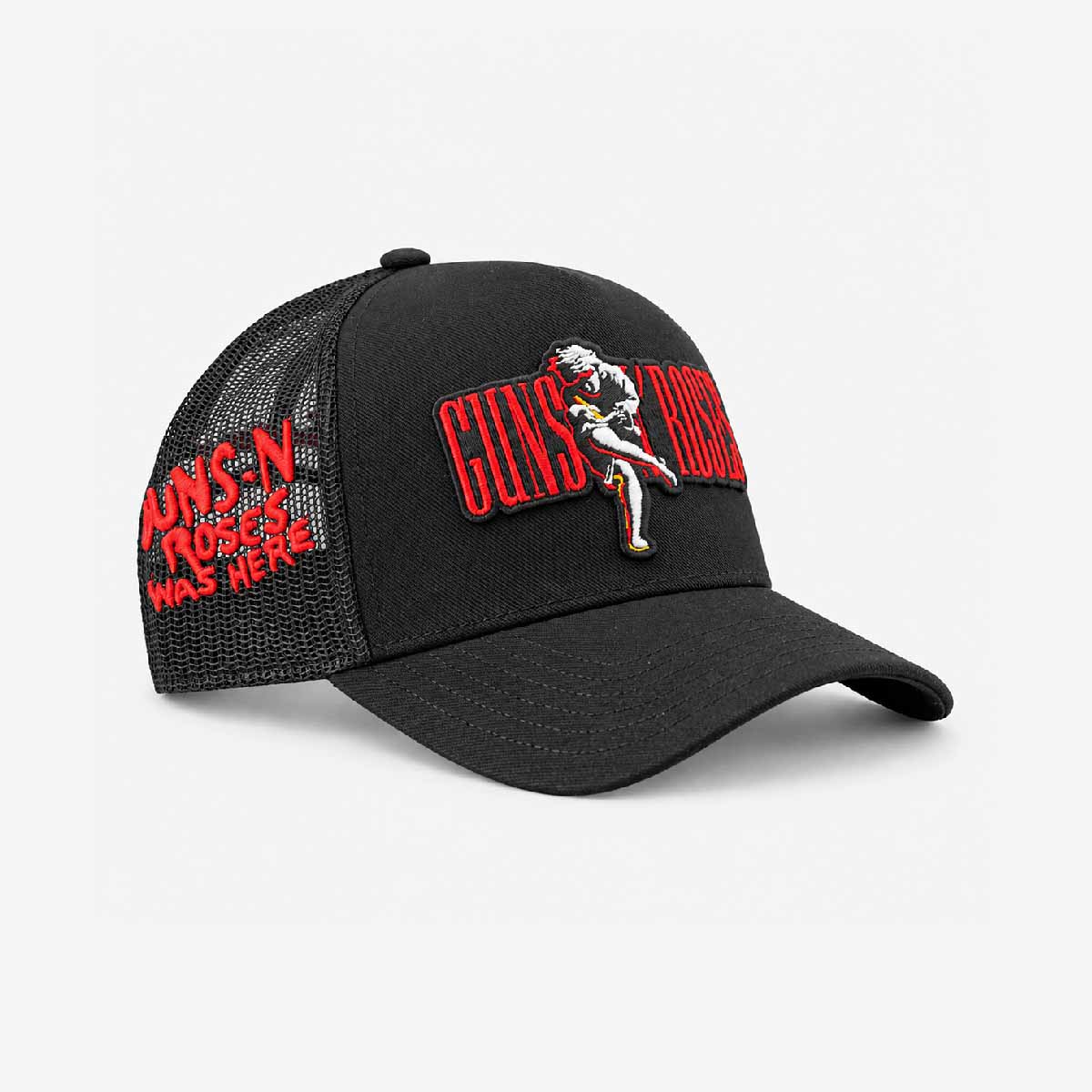 Hard Rock x Cult GNR Mesh Embroidered Trucker Hat in Black image number 5