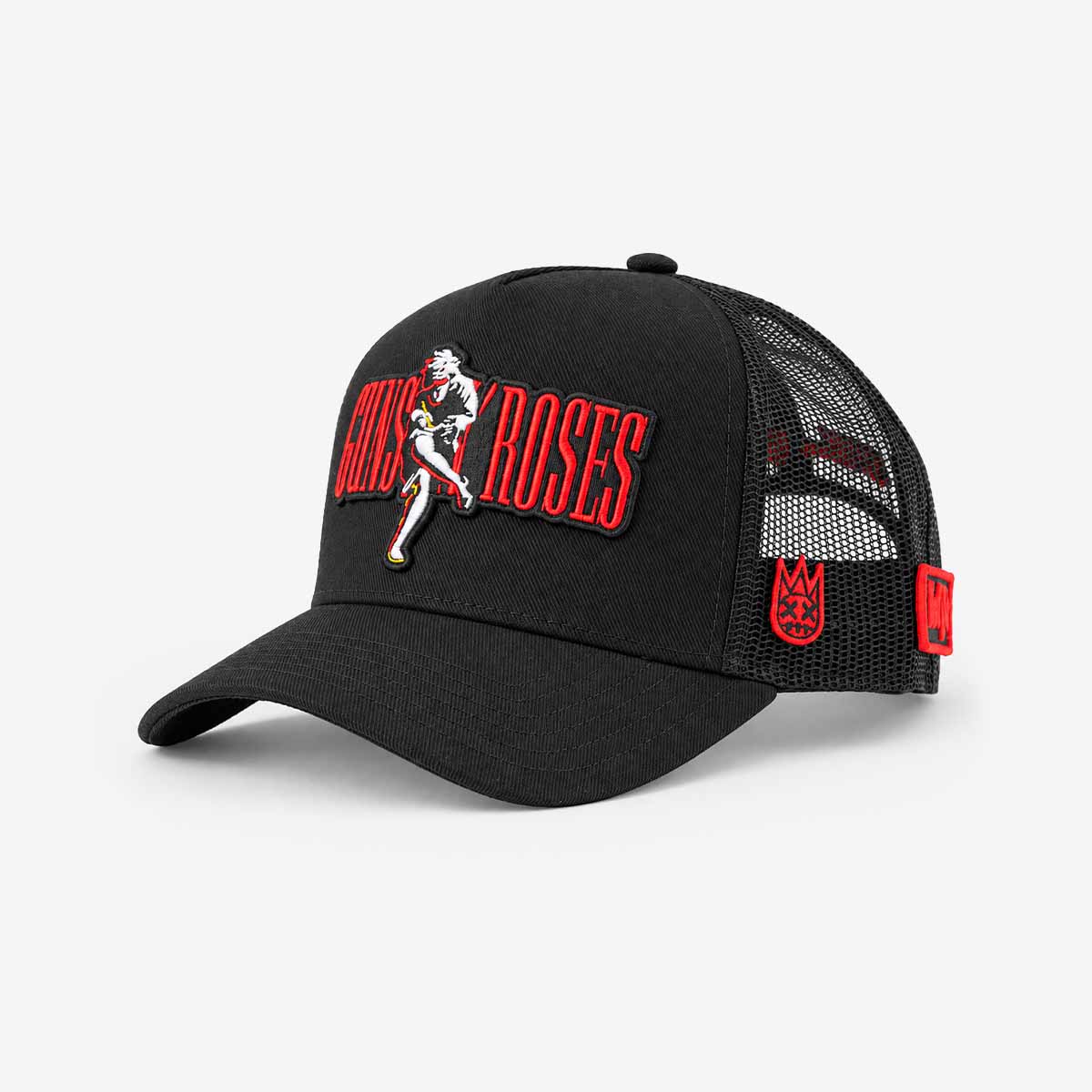 Hard Rock x Cult GNR Mesh Embroidered Trucker Hat in Black image number 3